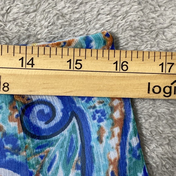 Lauren Ralph Lauren Women's Skirt‎ Multi Color Paisley Chiffon Flowing Lined - Picture 6 of 8